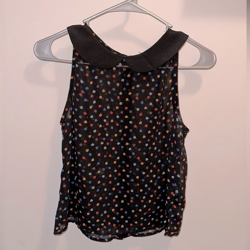 Forever21 sheer black top | SMALL